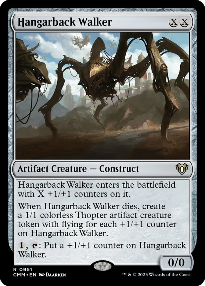 2023 Commander Masters Hangarback Walker rare #951 rare card image