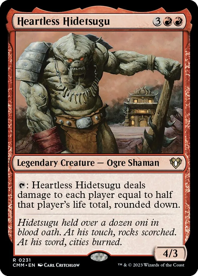 2023 Commander Masters Heartless Hidetsugu #231 rare card image