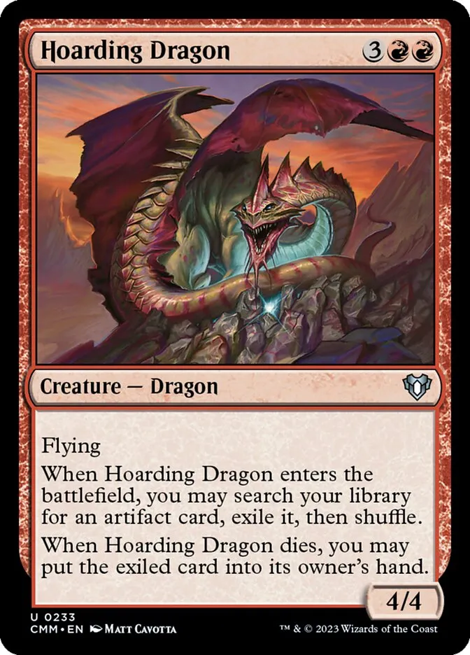 2023 Commander Masters Hoarding Dragon uncommon #233 uncommon card image