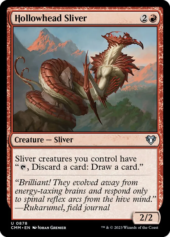 2023 Commander Masters Hollowhead Sliver uncommon #878 uncommon card image