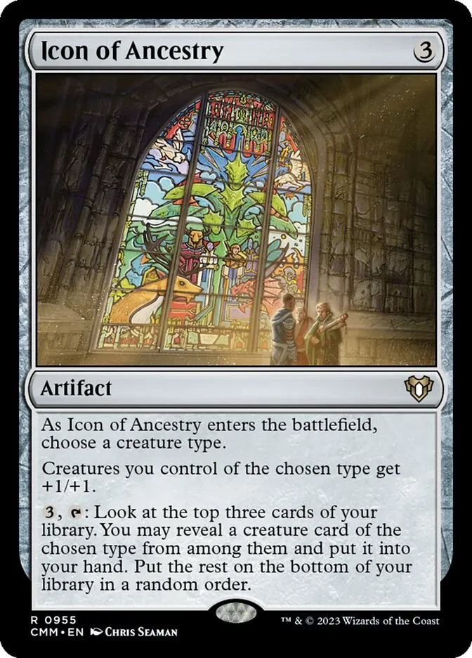 2023 Commander Masters Icon of Ancestry #955 rare card image