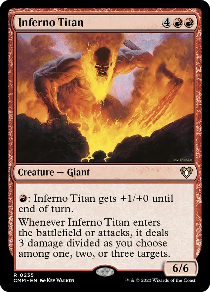 2023 Commander Masters Inferno Titan #235 rare card image