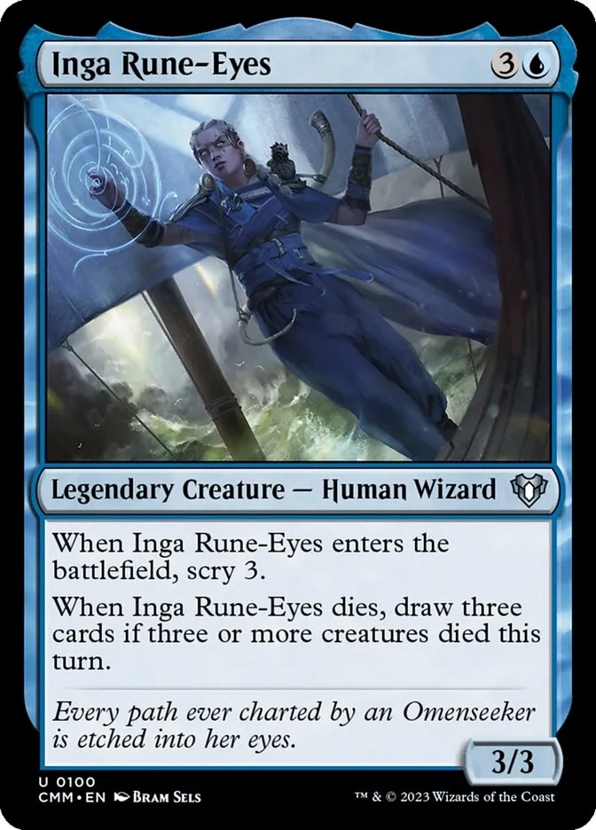 2023 Commander Masters Inga Rune-Eyes uncommon #100 uncommon card image