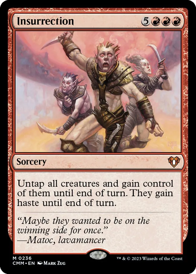 2023 Commander Masters Insurrection mythic #236 mythic card image