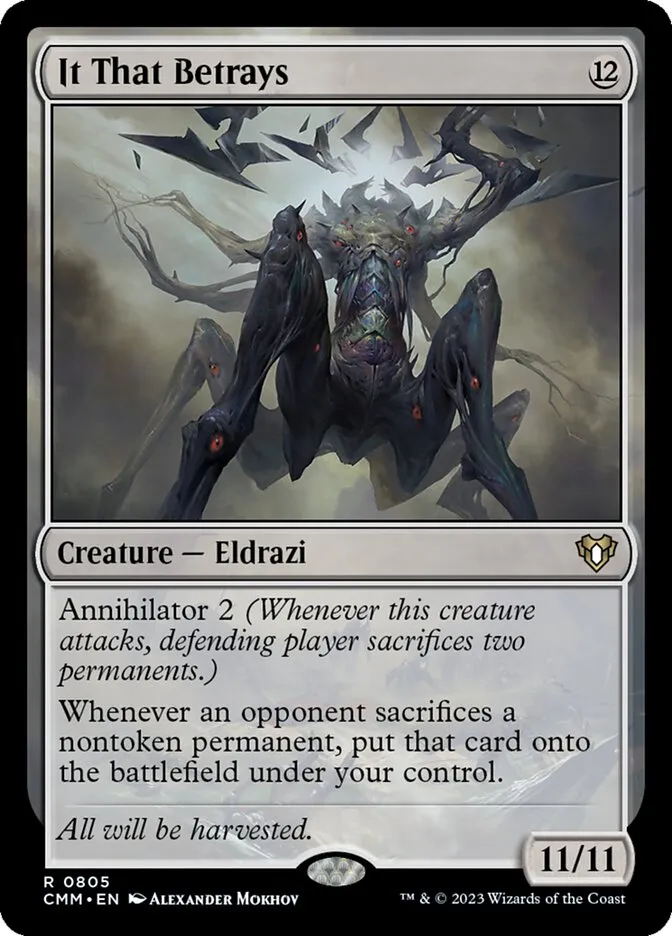 2023 Commander Masters It That Betrays rare #805 rare card image