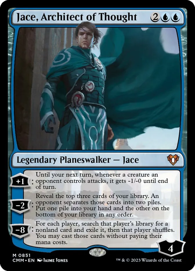2023 Commander Masters Jace, Architect of Thought #851 mythic card image