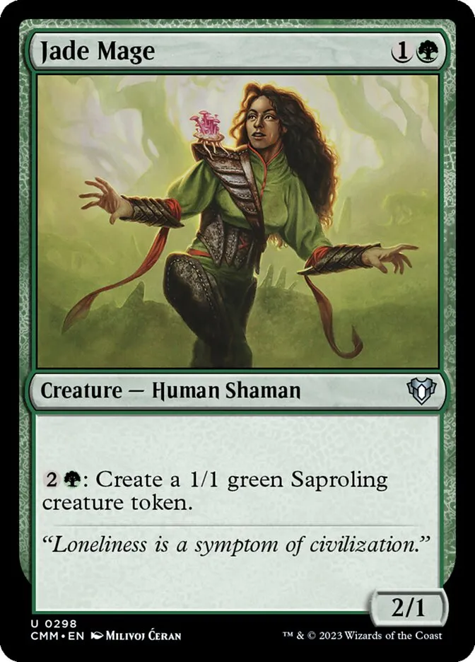 2023 Commander Masters Jade Mage uncommon #298 uncommon card image