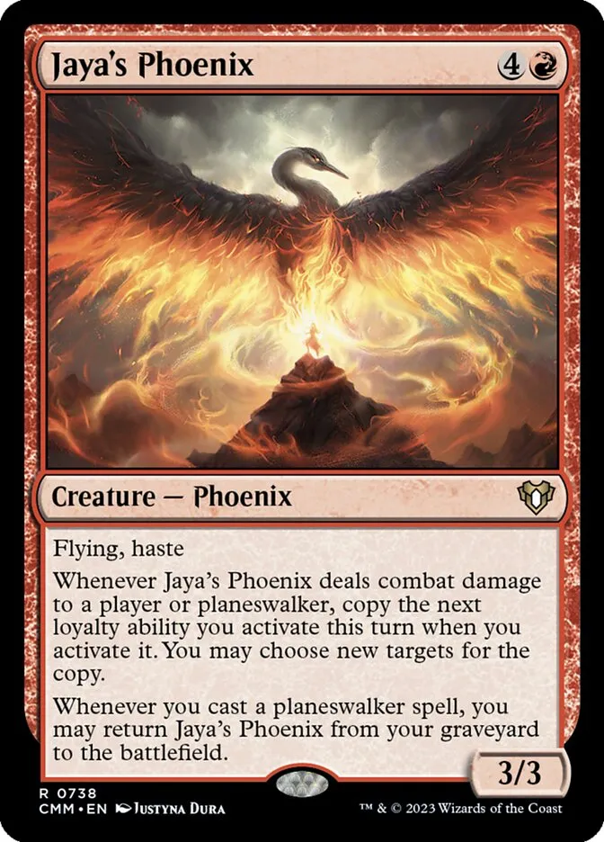 2023 Commander Masters Jaya's Phoenix rare #738 rare card image