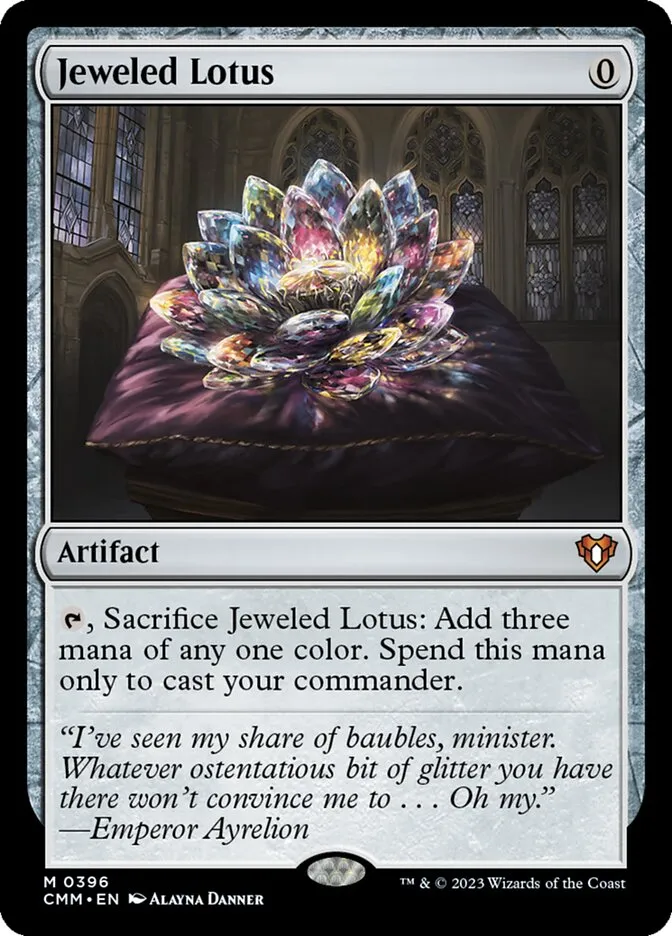2023 Commander Masters Jeweled Lotus #396 mythic card image