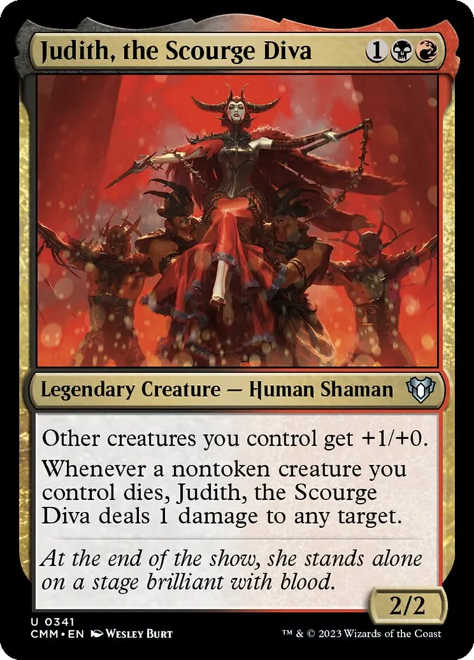 2023 Commander Masters Judith, the Scourge Diva uncommon #341 uncommon card image