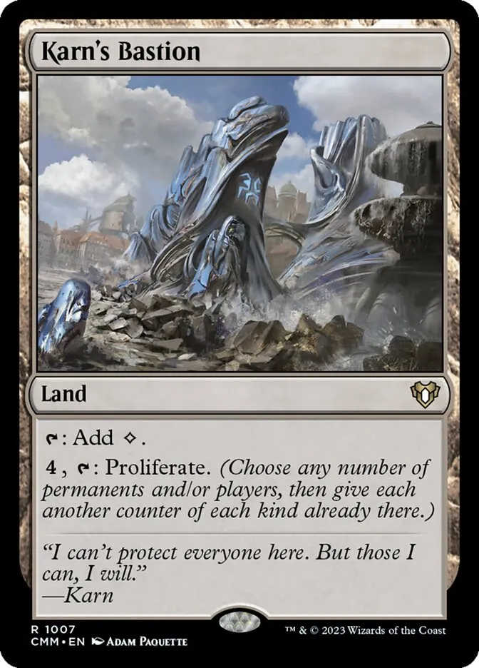 2023 Commander Masters Karn's Bastion #1007 rare card image