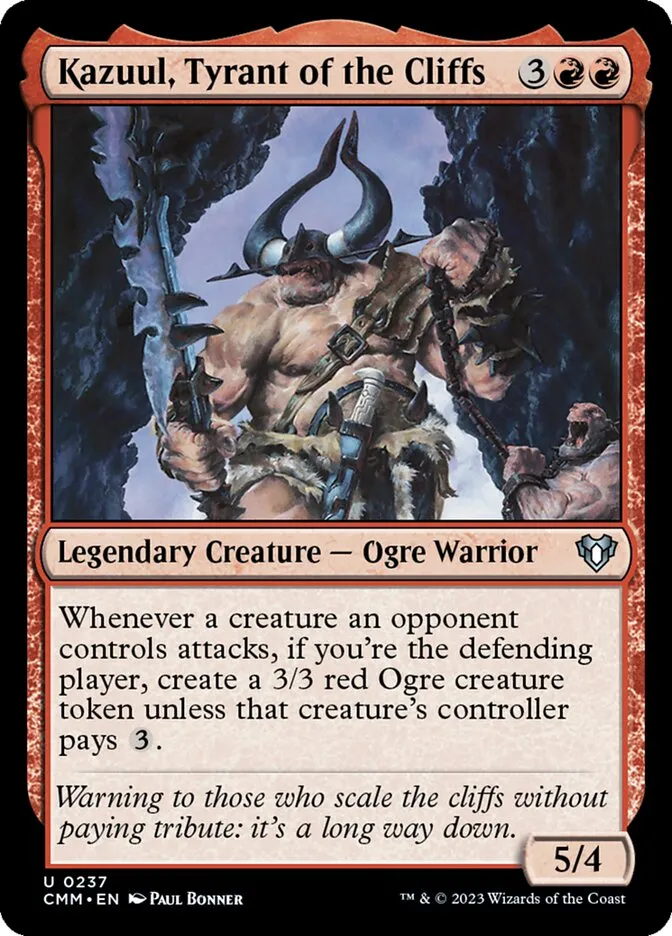 2023 Commander Masters Kazuul, Tyrant of the Cliffs #237 uncommon card image