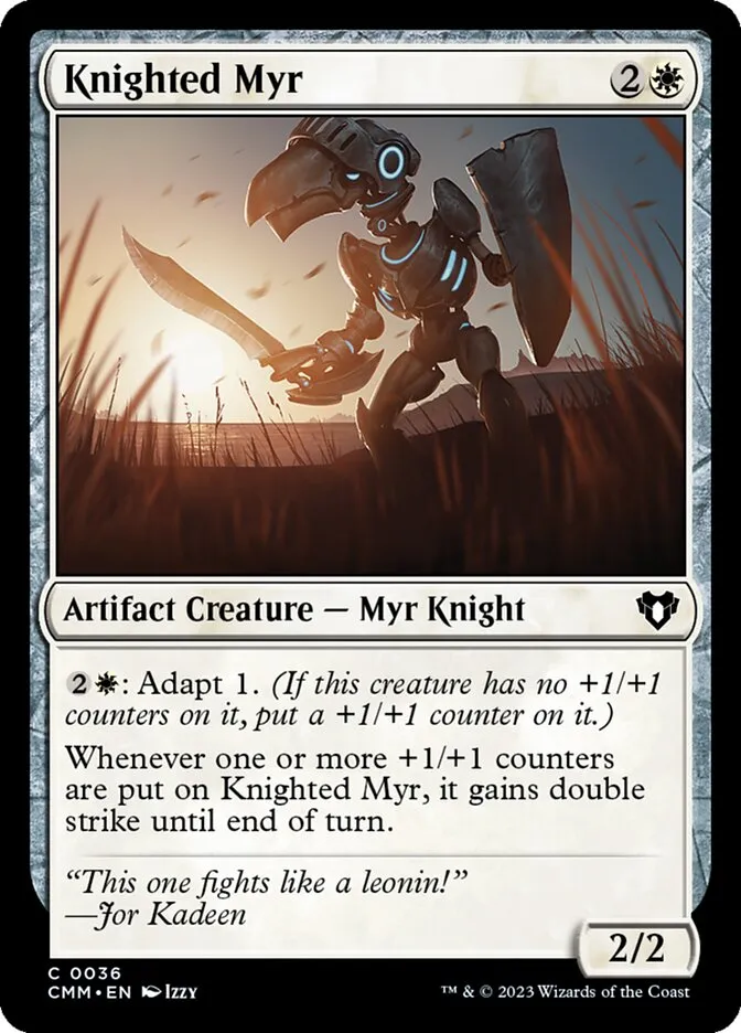 2023 Commander Masters Knighted Myr #36 common card image