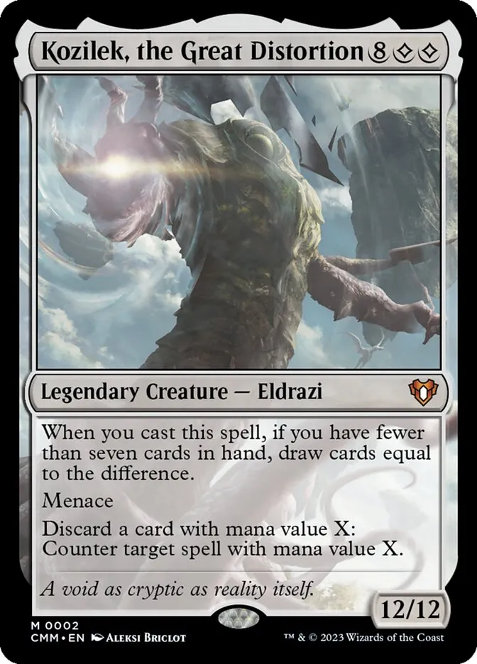 2023 Commander Masters Kozilek, the Great Distortion #2 mythic card image
