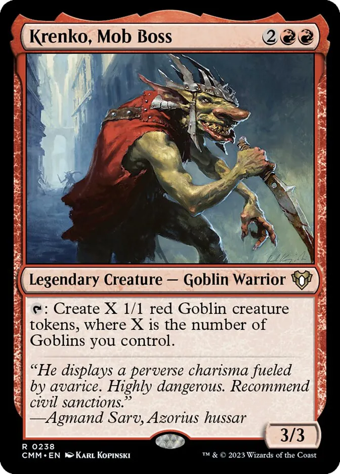 2023 Commander Masters Krenko, Mob Boss #238 rare card image