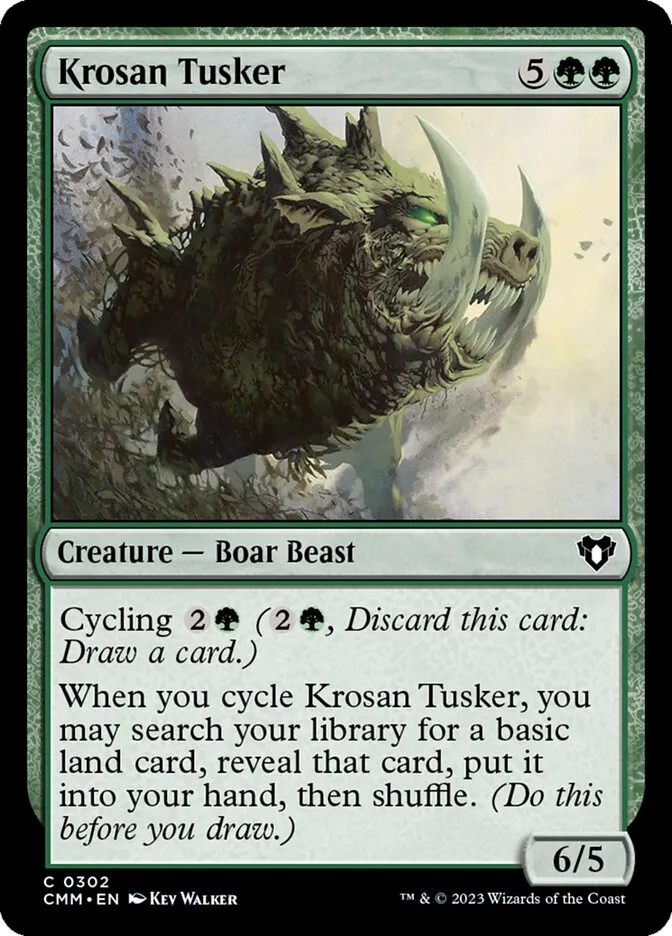 2023 Commander Masters Krosan Tusker #302 common card image