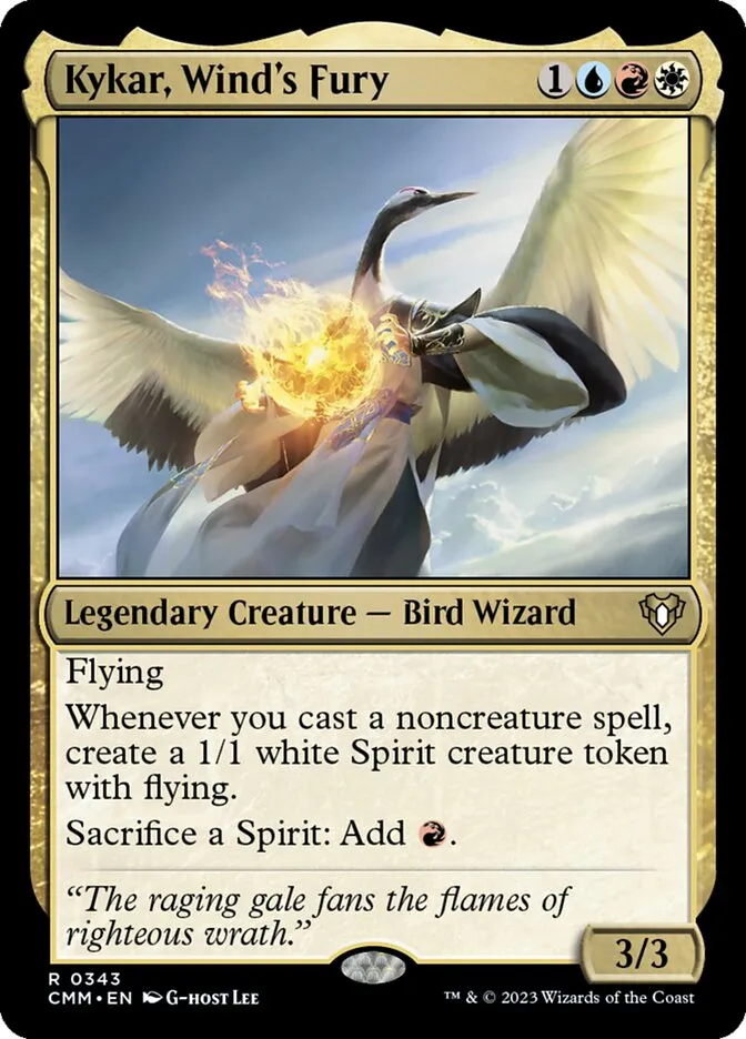 2023 Commander Masters Kykar, Wind's Fury #343 rare card image