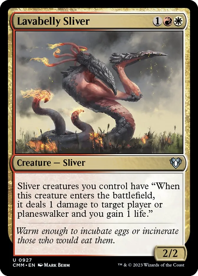 2023 Commander Masters Lavabelly Sliver #927 uncommon card image