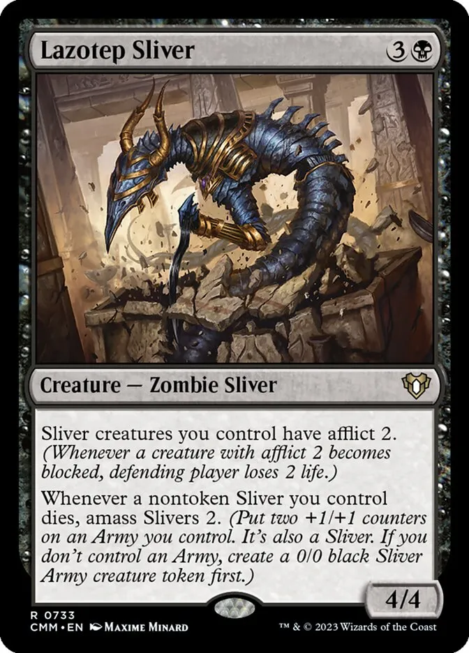 2023 Commander Masters Lazotep Sliver #733 rare card image