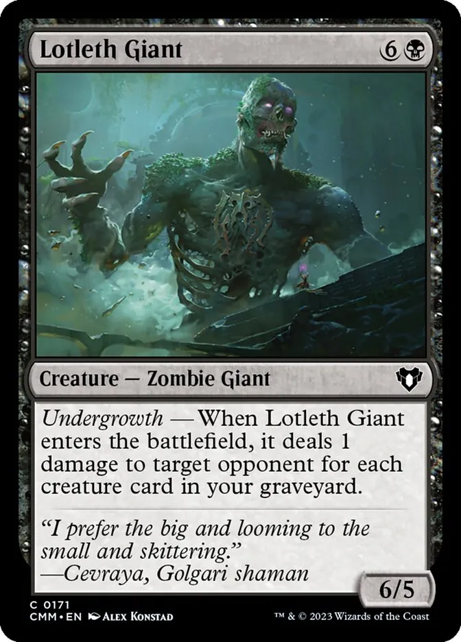 2023 Commander Masters Lotleth Giant common #171 common card image