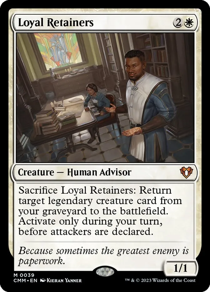2023 Commander Masters Loyal Retainers mythic #39 mythic card image