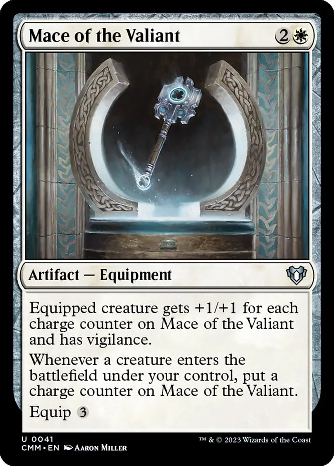 2023 Commander Masters Mace of the Valiant #41 uncommon card image