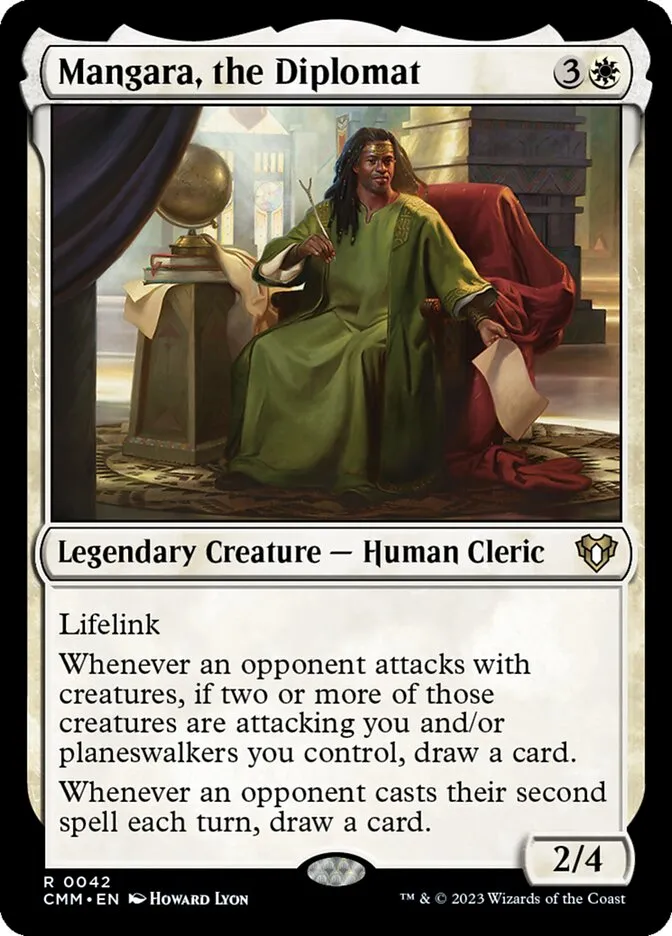 2023 Commander Masters Mangara, the Diplomat #42 rare card image