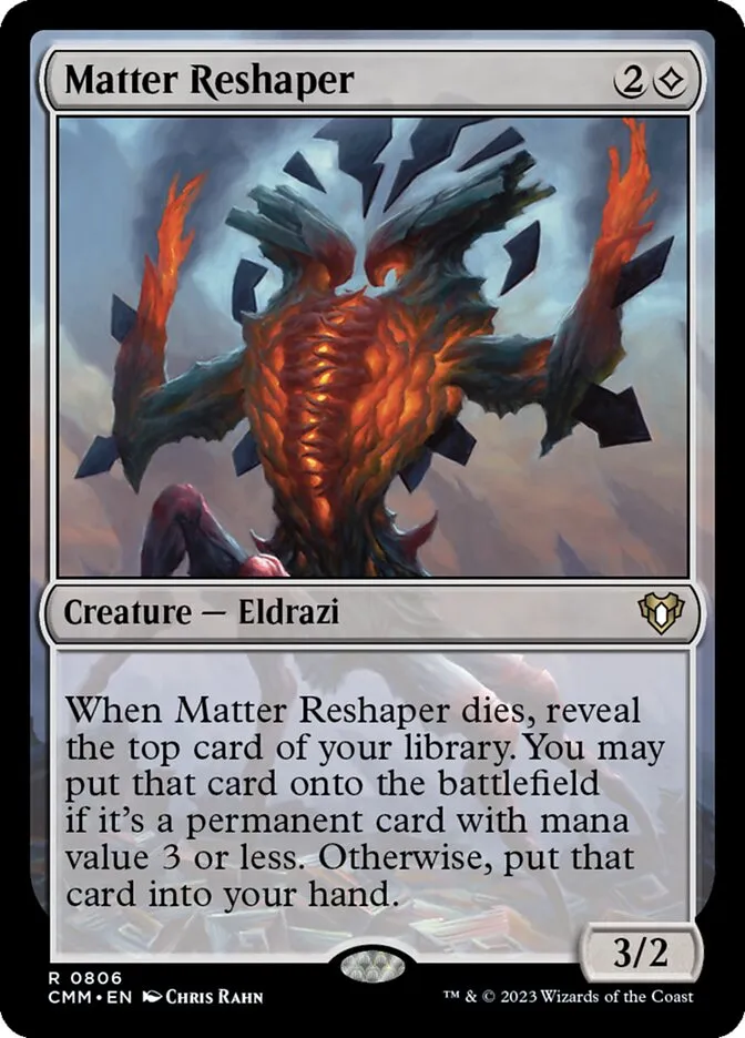 2023 Commander Masters Matter Reshaper rare #806 rare card image