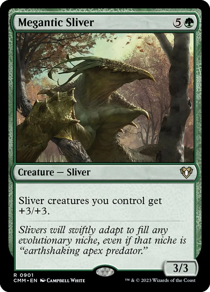 2023 Commander Masters Megantic Sliver #901 rare card image