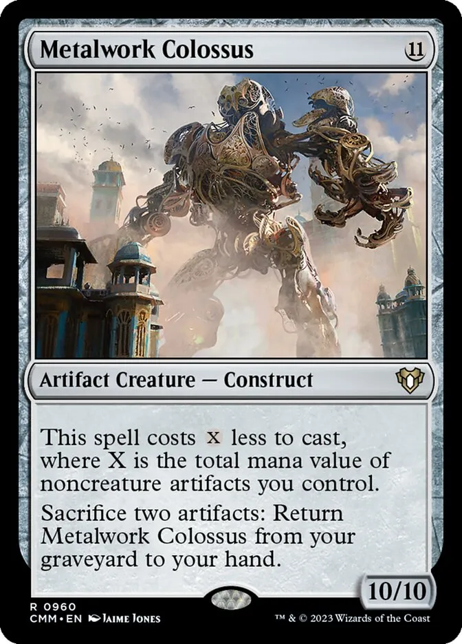 2023 Commander Masters Metalwork Colossus #960 rare card image
