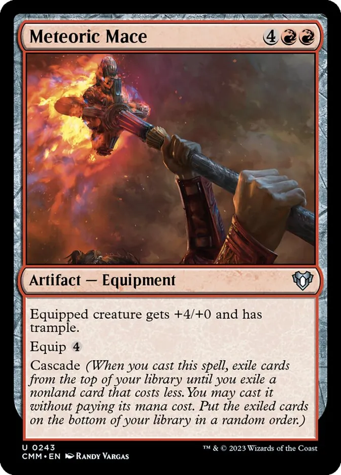 2023 Commander Masters Meteoric Mace uncommon #243 uncommon card image