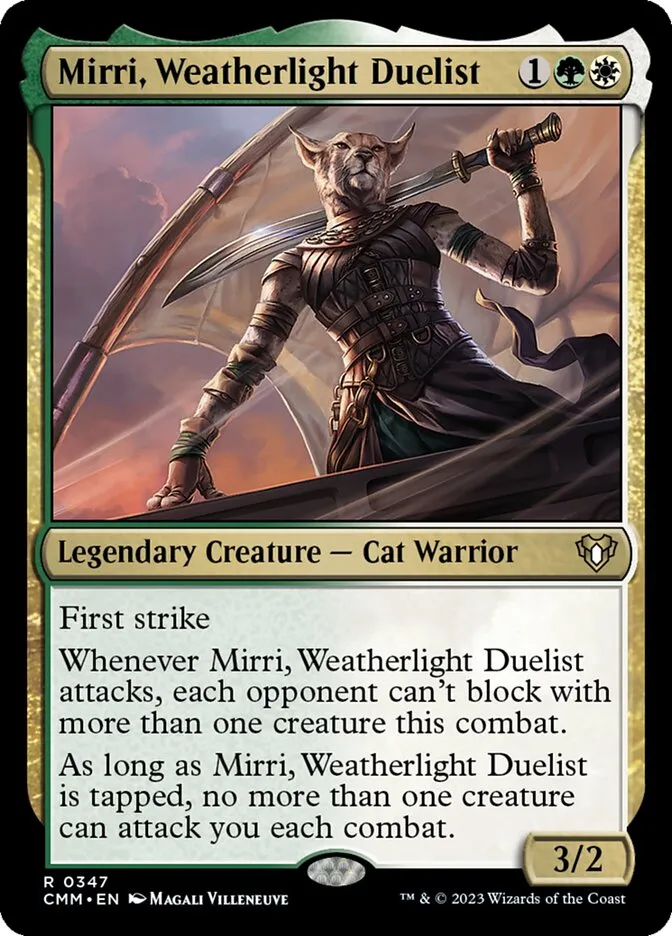 2023 Commander Masters Mirri, Weatherlight Duelist #347 rare card image