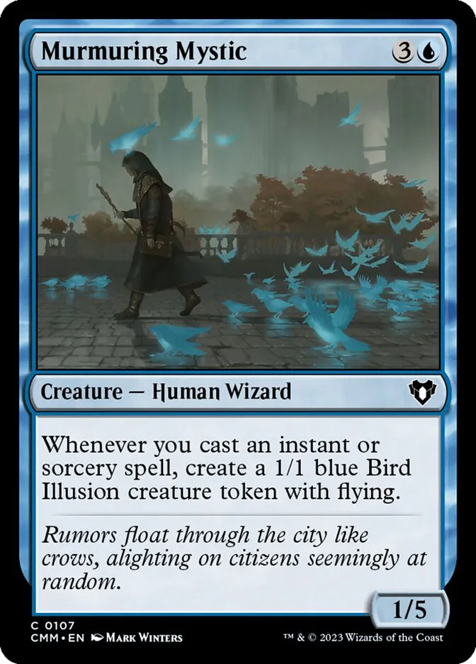 2023 Commander Masters Murmuring Mystic common #107 common card image