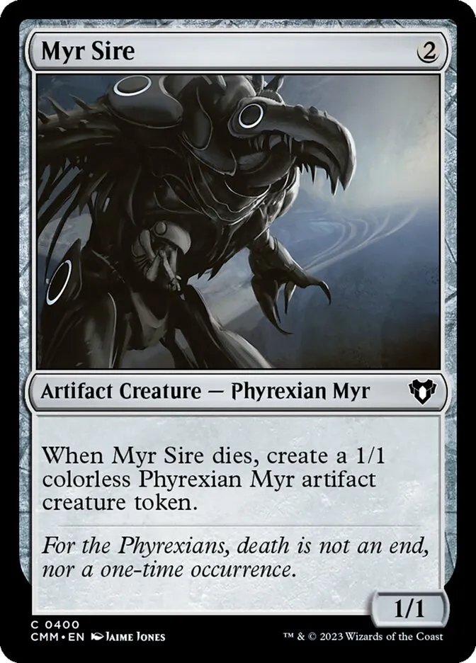 2023 Commander Masters Myr Sire common #400 common card image