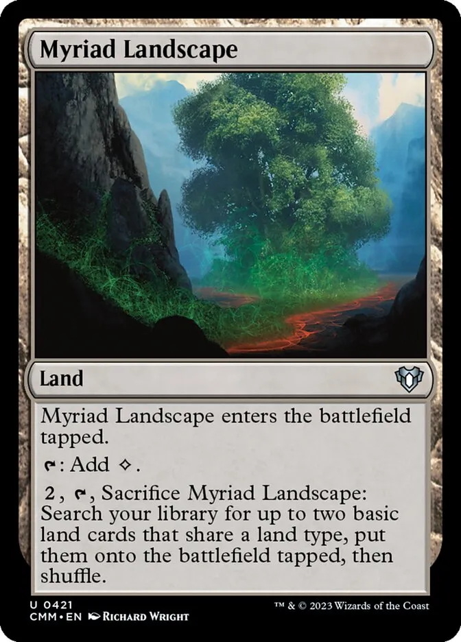 2023 Commander Masters Myriad Landscape uncommon #421 uncommon card image