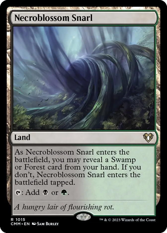 2023 Commander Masters Necroblossom Snarl #1015 rare card image