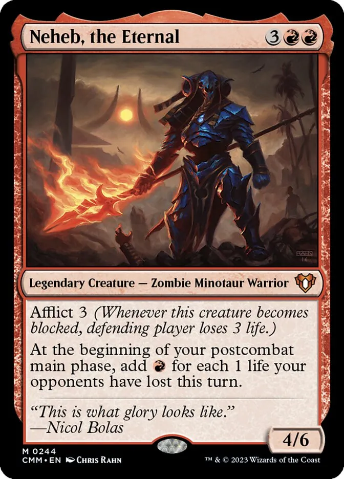 2023 Commander Masters Neheb, the Eternal #244 mythic card image