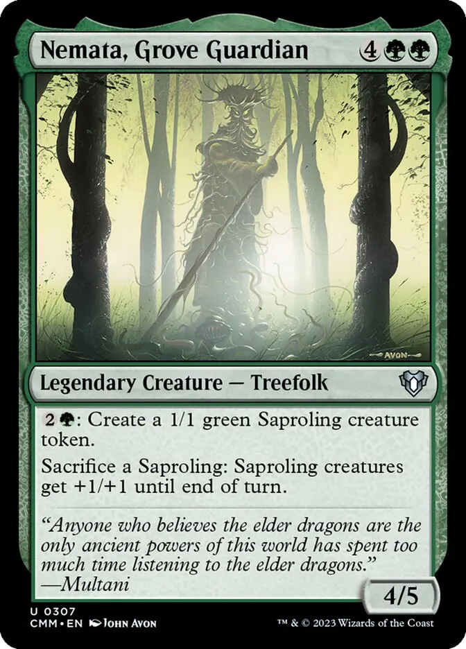2023 Commander Masters Nemata, Grove Guardian #307 uncommon card image