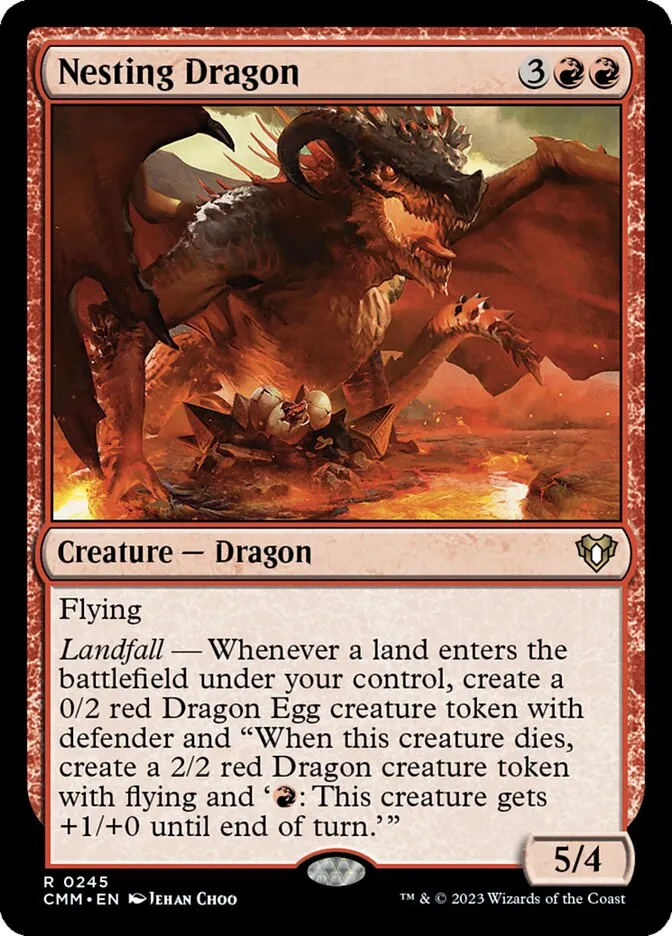 2023 Commander Masters Nesting Dragon rare #245 rare card image