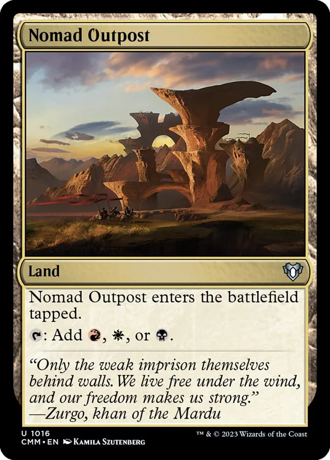 2023 Commander Masters Nomad Outpost uncommon #1016 uncommon card image