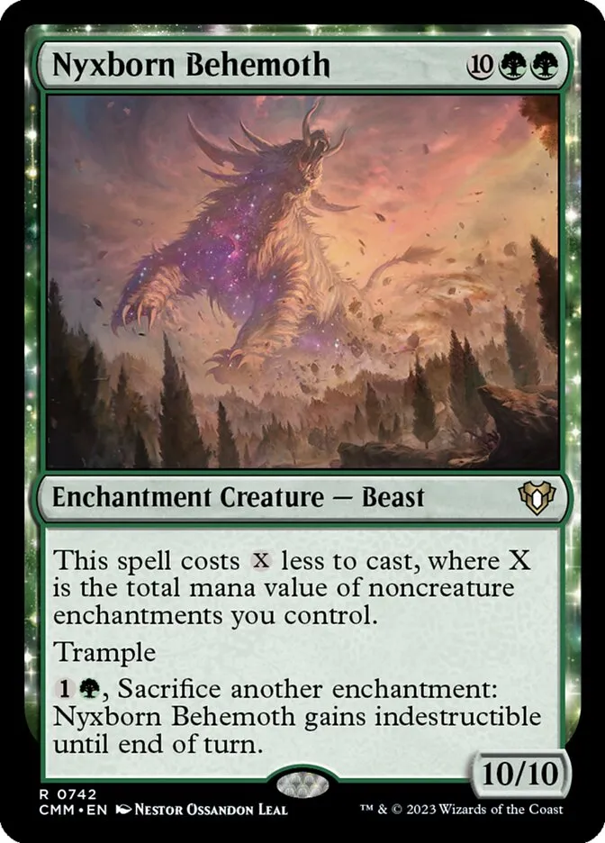 2023 Commander Masters Nyxborn Behemoth #742 rare card image