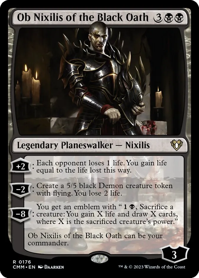 2023 Commander Masters Ob Nixilis of the Black Oath #176 rare card image