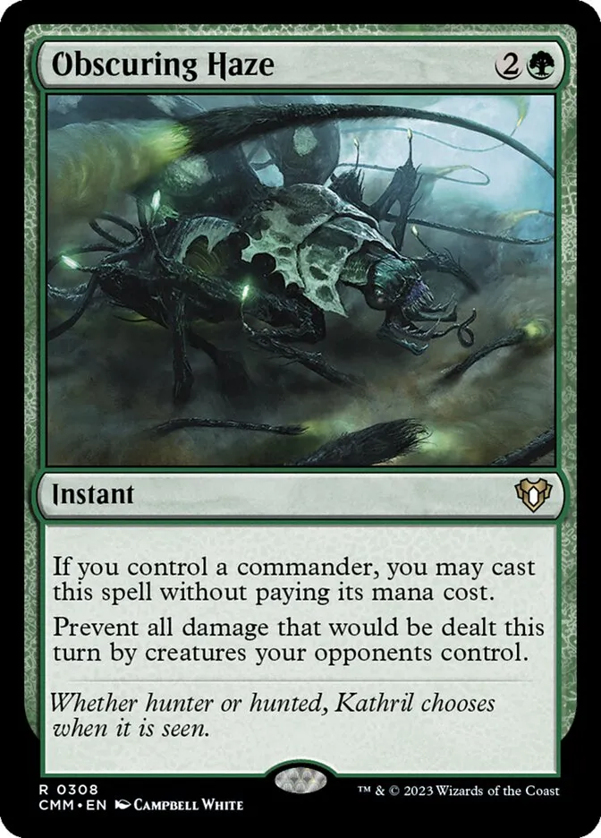2023 Commander Masters Obscuring Haze rare #308 rare card image