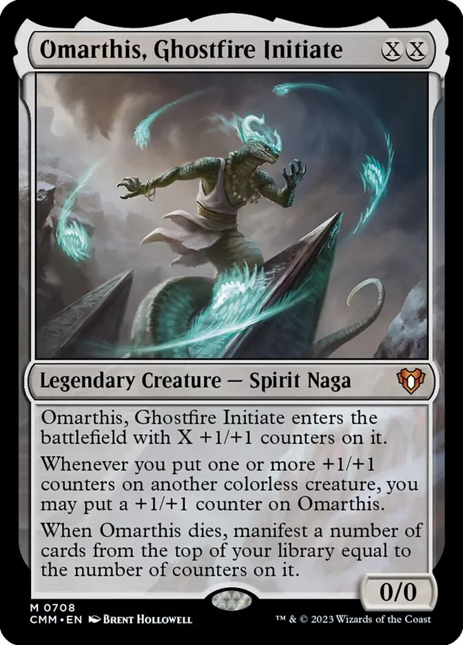 2023 Commander Masters Omarthis, Ghostfire Initiate mythic #708 mythic card image
