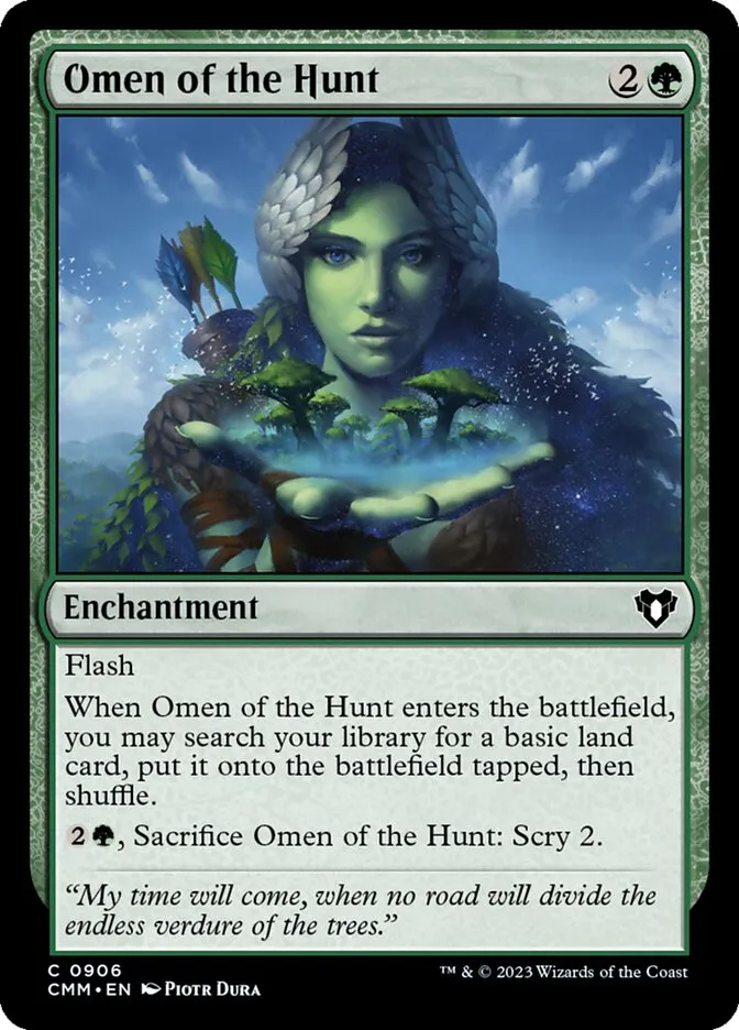 2023 Commander Masters Omen of the Hunt #906 common card image