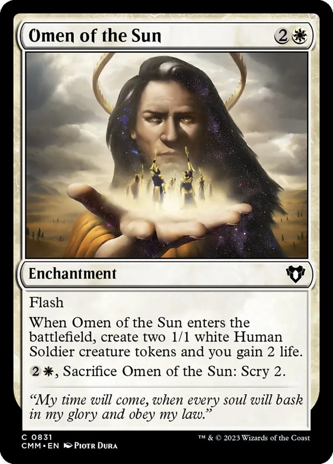 2023 Commander Masters Omen of the Sun #831 common card image