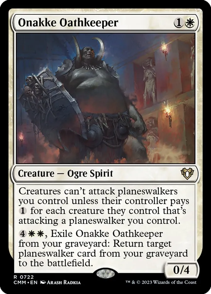 2023 Commander Masters Onakke Oathkeeper #722 rare card image