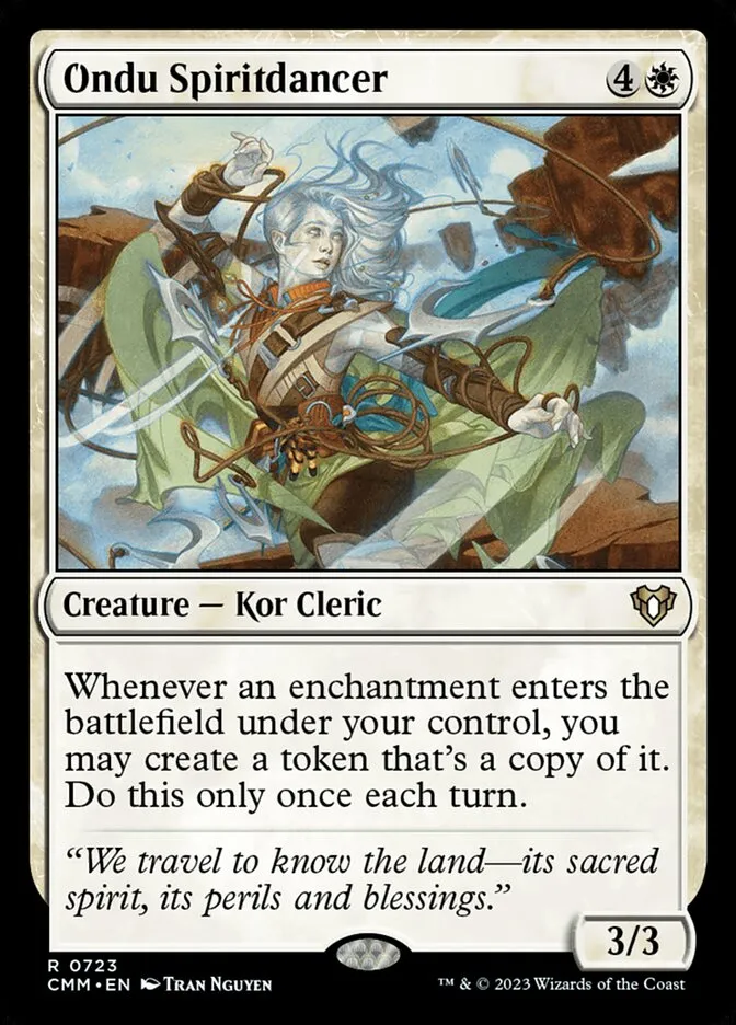 2023 Commander Masters Ondu Spiritdancer #723 rare card image