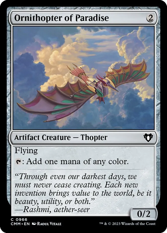 2023 Commander Masters Ornithopter of Paradise #966 common card image