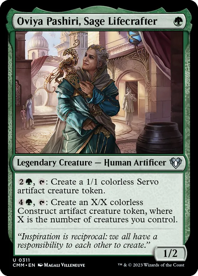 2023 Commander Masters Oviya Pashiri, Sage Lifecrafter #311 uncommon card image